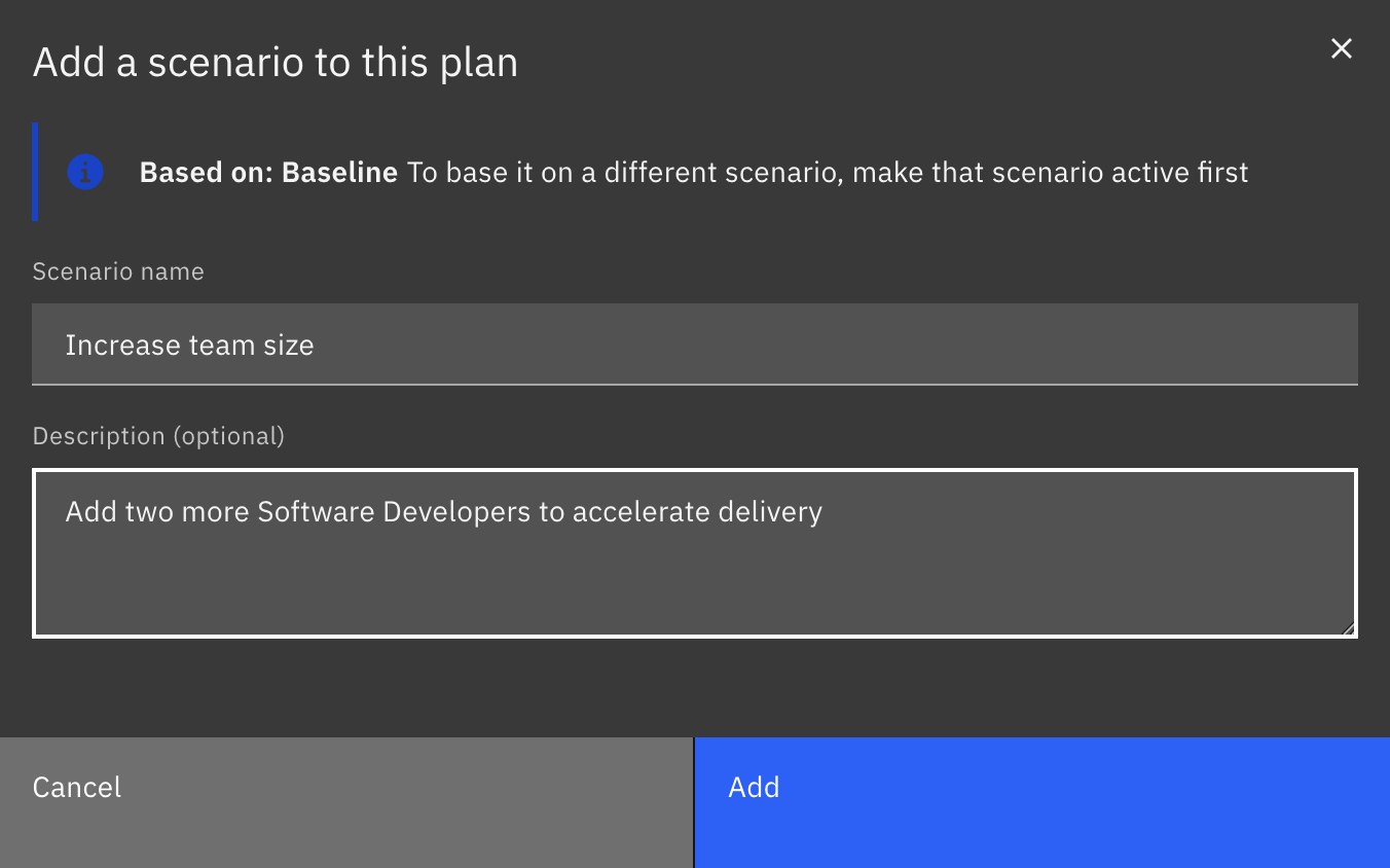 Add a scenario